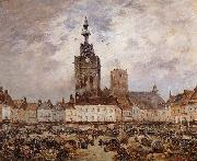 Braquaval Louis Place de Bethune,un jour de marche oil painting
